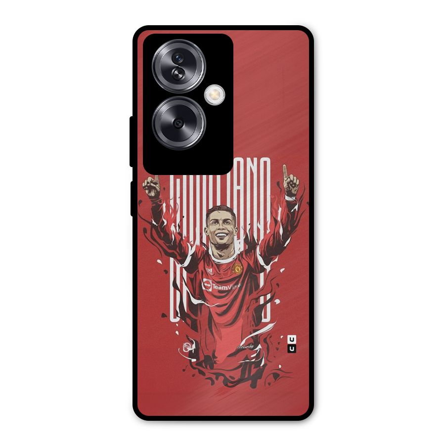 Soccer Star Victory Metal Back Case for Oppo A79 5G