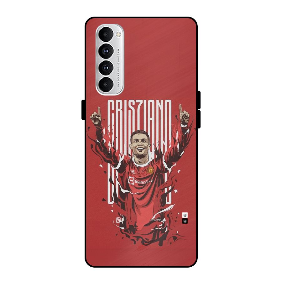 Soccer Star Victory Metal Back Case for Oppo Reno4 Pro