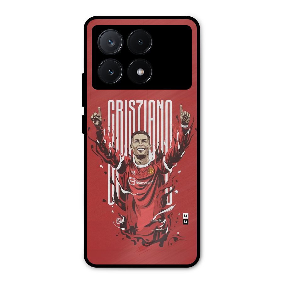 Soccer Star Victory Metal Back Case for Poco X6 Pro
