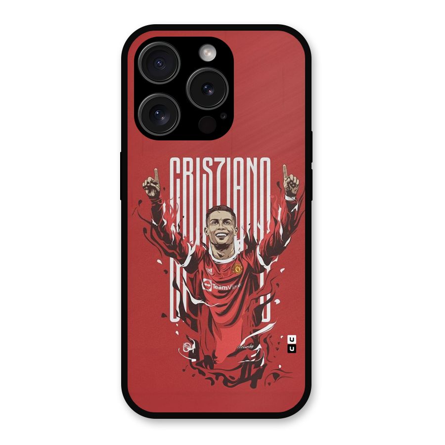 Soccer Star Victory Metal Back Case for iPhone 15 Pro