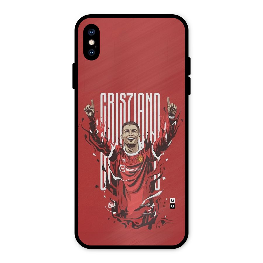 Soccer Star Victory Metal Back Case for iPhone XS Max