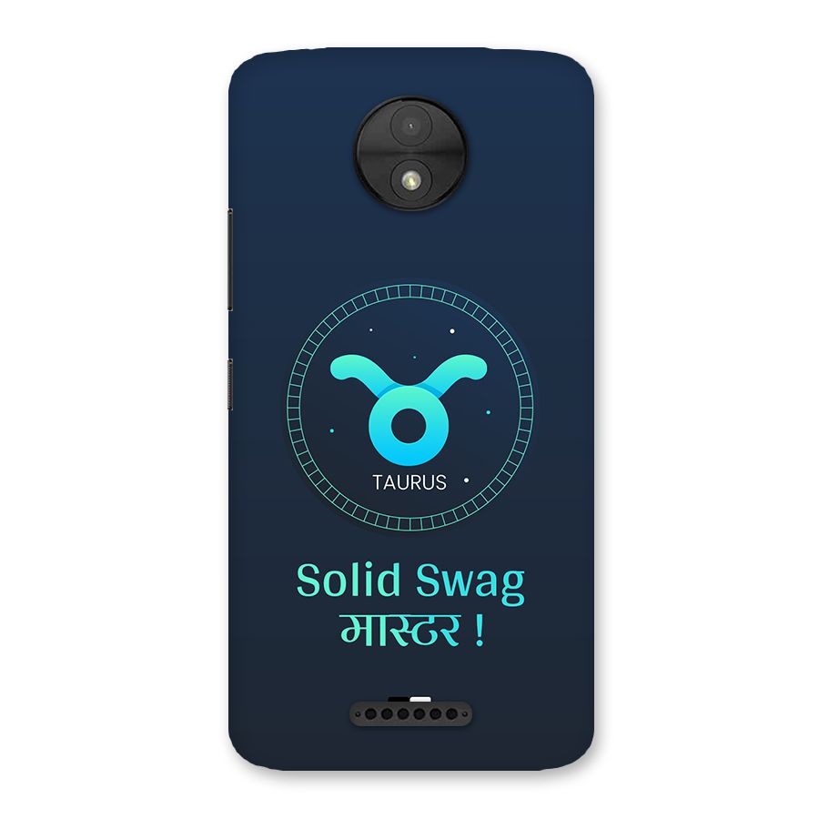 Solid Tauras Back Case for Moto C