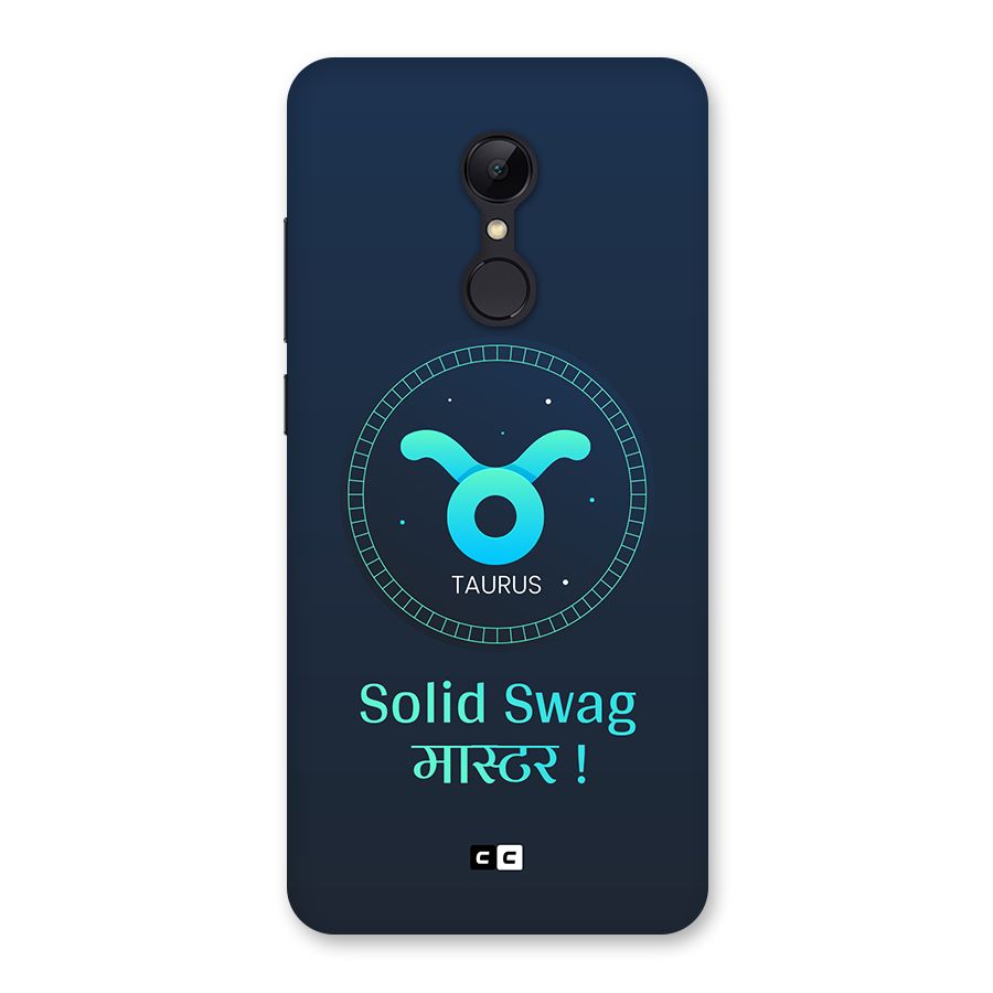 Solid Tauras Back Case for Redmi 5