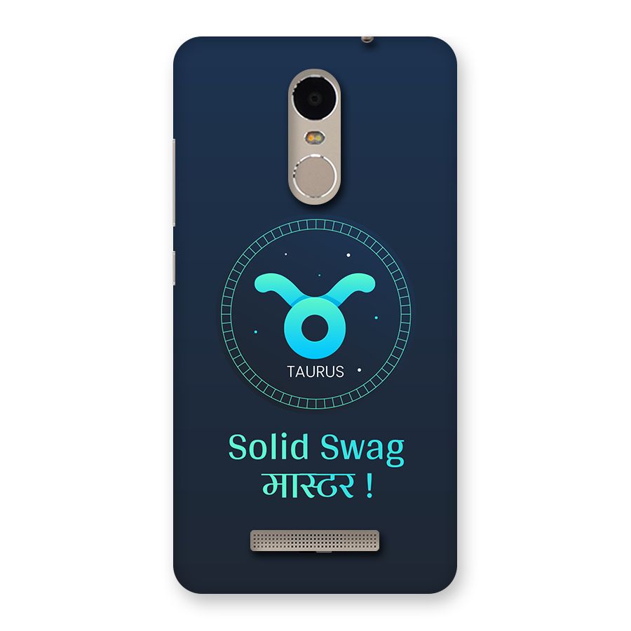 Solid Tauras Back Case for Redmi Note 3