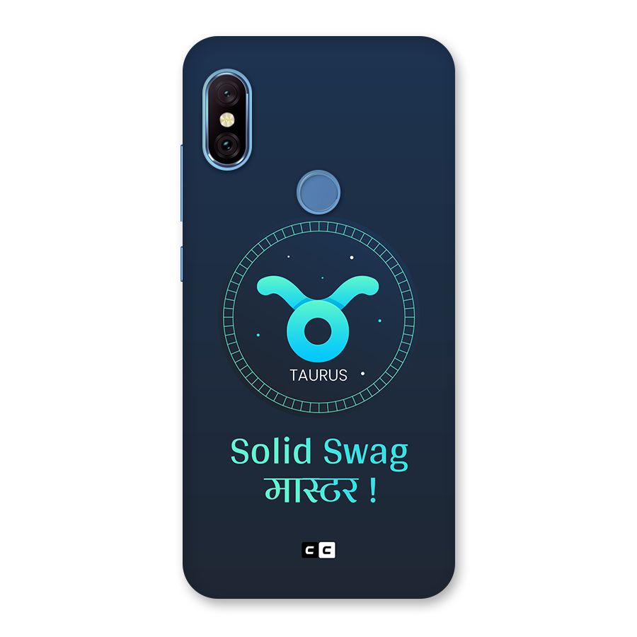 Solid Tauras Back Case for Redmi Note 6 Pro