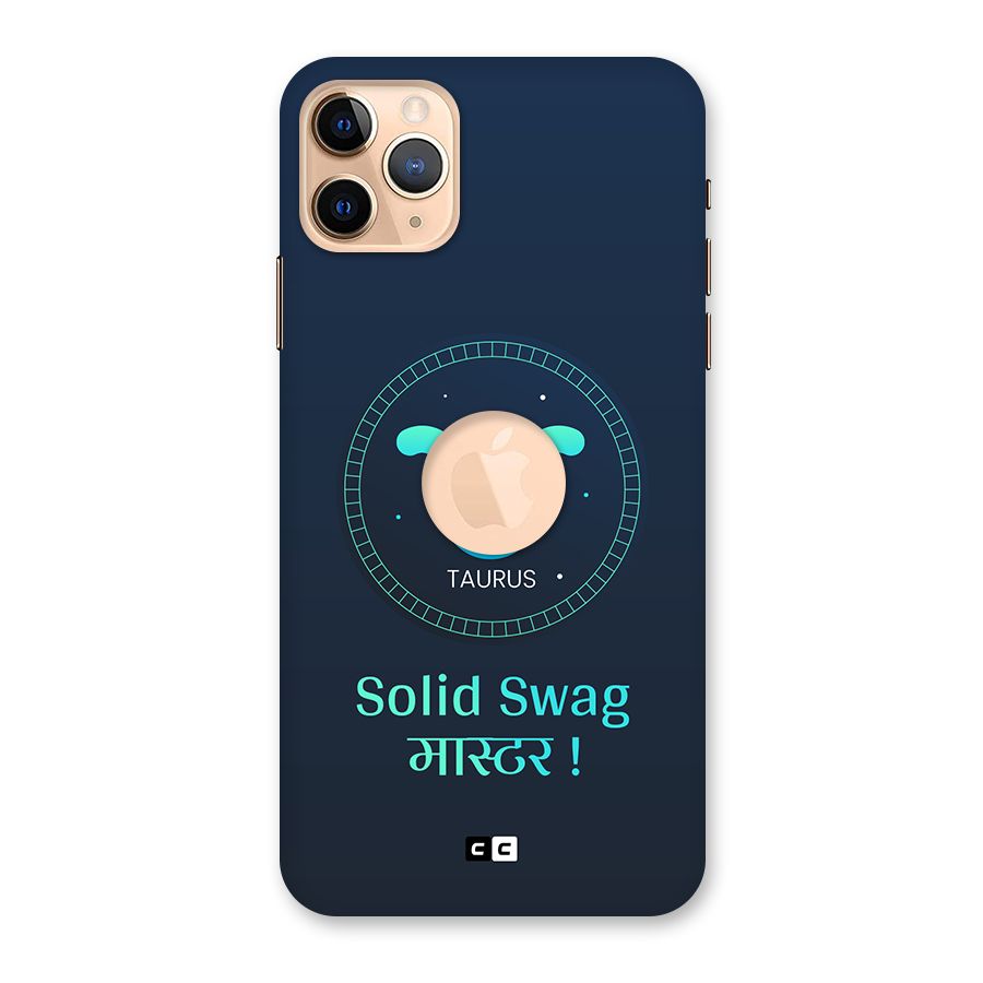Solid Tauras Back Case for iPhone 11 Pro Max Logo Cut