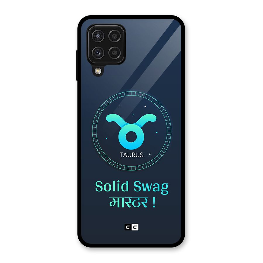 Solid Tauras Glass Back Case for Galaxy A22 4G