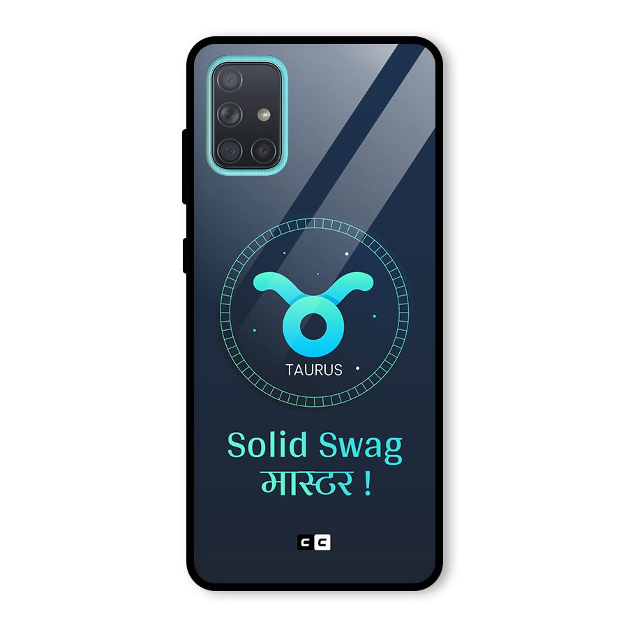 Solid Tauras Glass Back Case for Galaxy A71