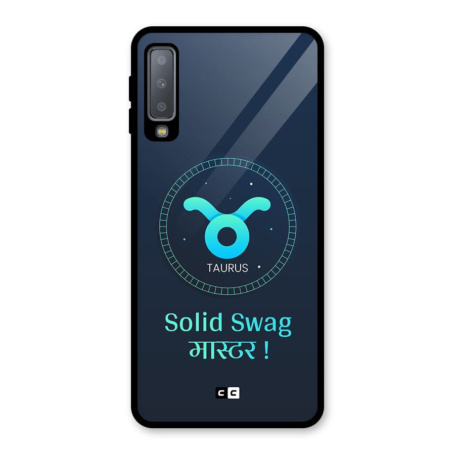 Solid Tauras Glass Back Case for Galaxy A7 (2018)