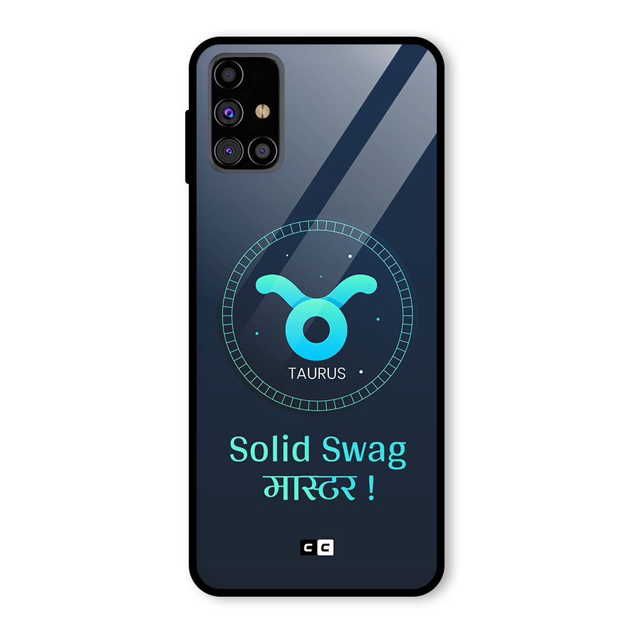 Solid Tauras Glass Back Case for Galaxy M31s