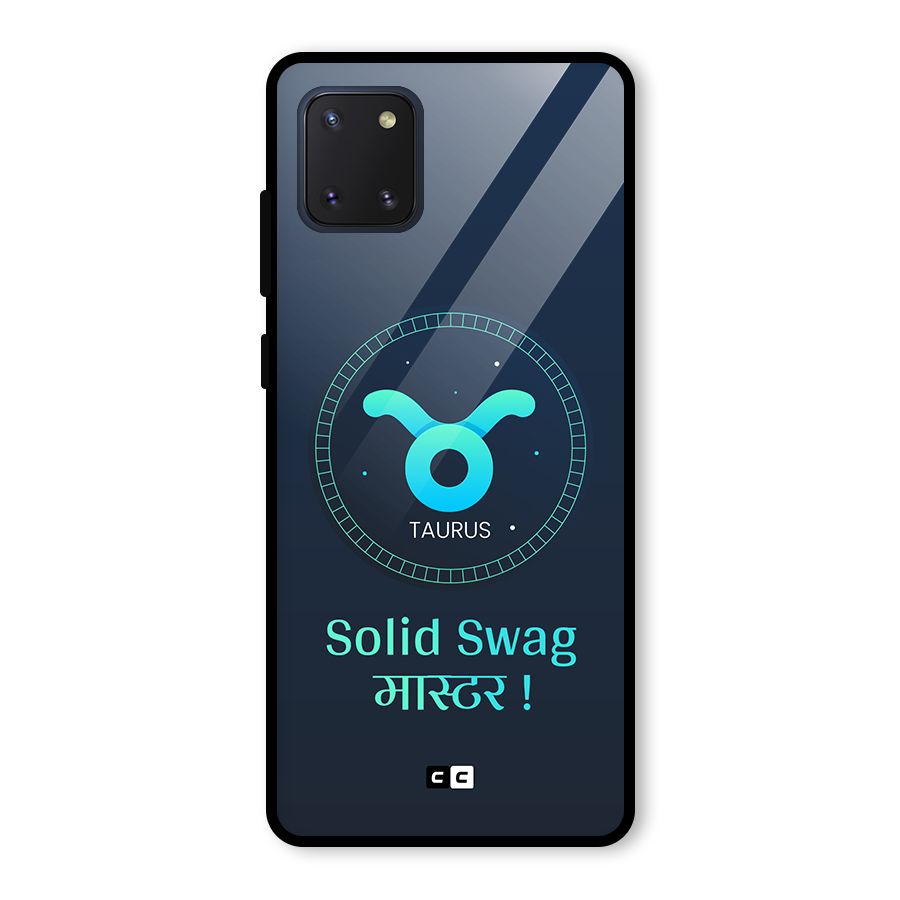 Solid Tauras Glass Back Case for Galaxy Note 10 Lite