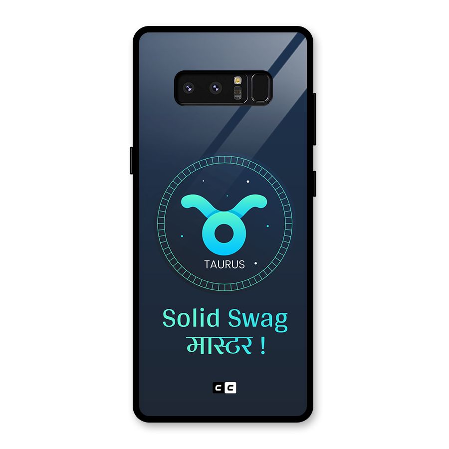 Solid Tauras Glass Back Case for Galaxy Note 8