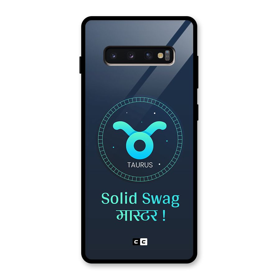 Solid Tauras Glass Back Case for Galaxy S10 Plus
