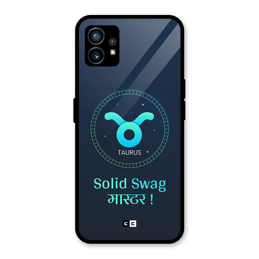 Solid Tauras Glass Back Case for Nothing Phone 1