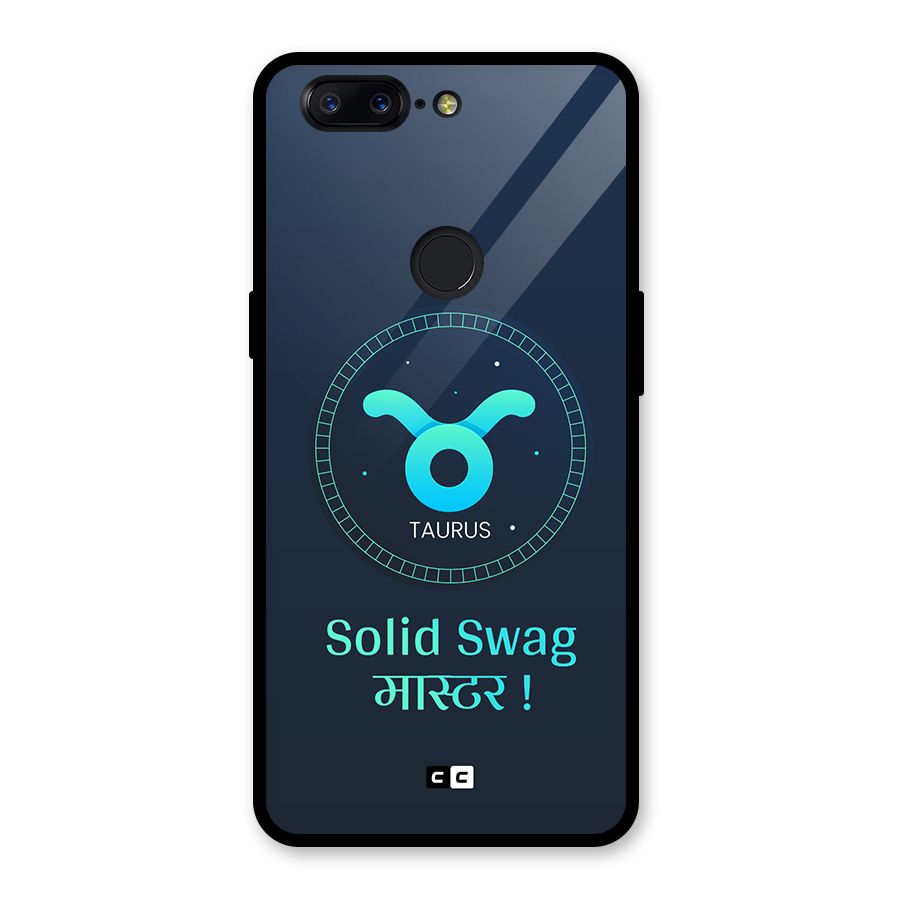 Solid Tauras Glass Back Case for OnePlus 5T