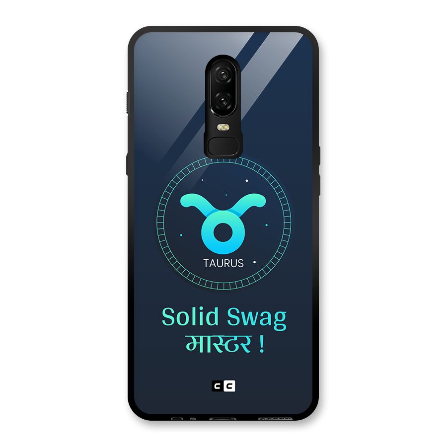 Solid Tauras Glass Back Case for OnePlus 6