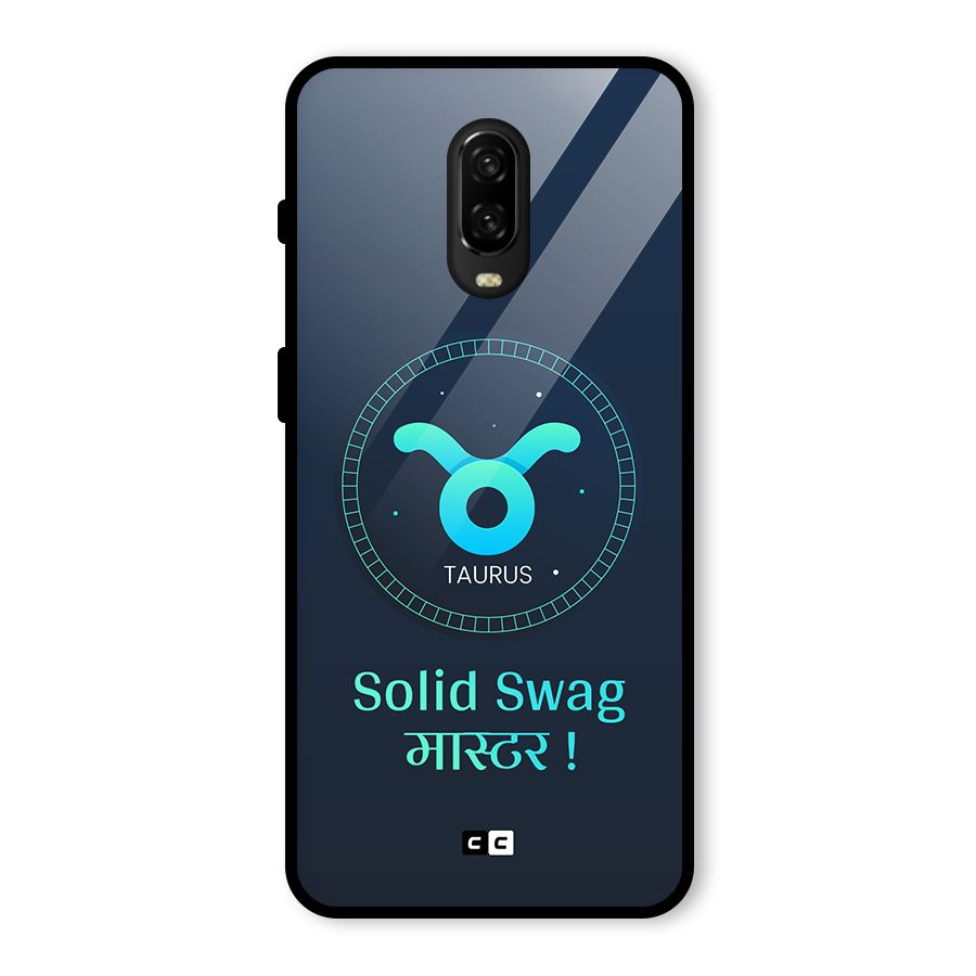Solid Tauras Glass Back Case for OnePlus 6T