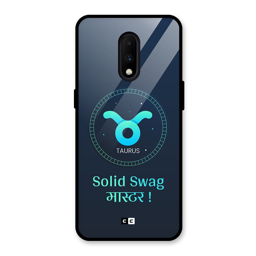 Solid Tauras Glass Back Case for OnePlus 7