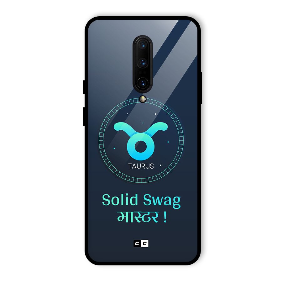Solid Tauras Glass Back Case for OnePlus 7 Pro