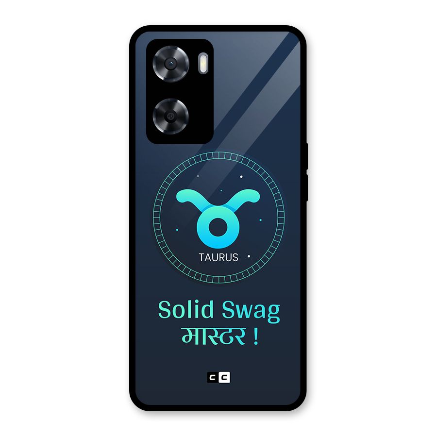 Solid Tauras Glass Back Case for Oppo A57 2022