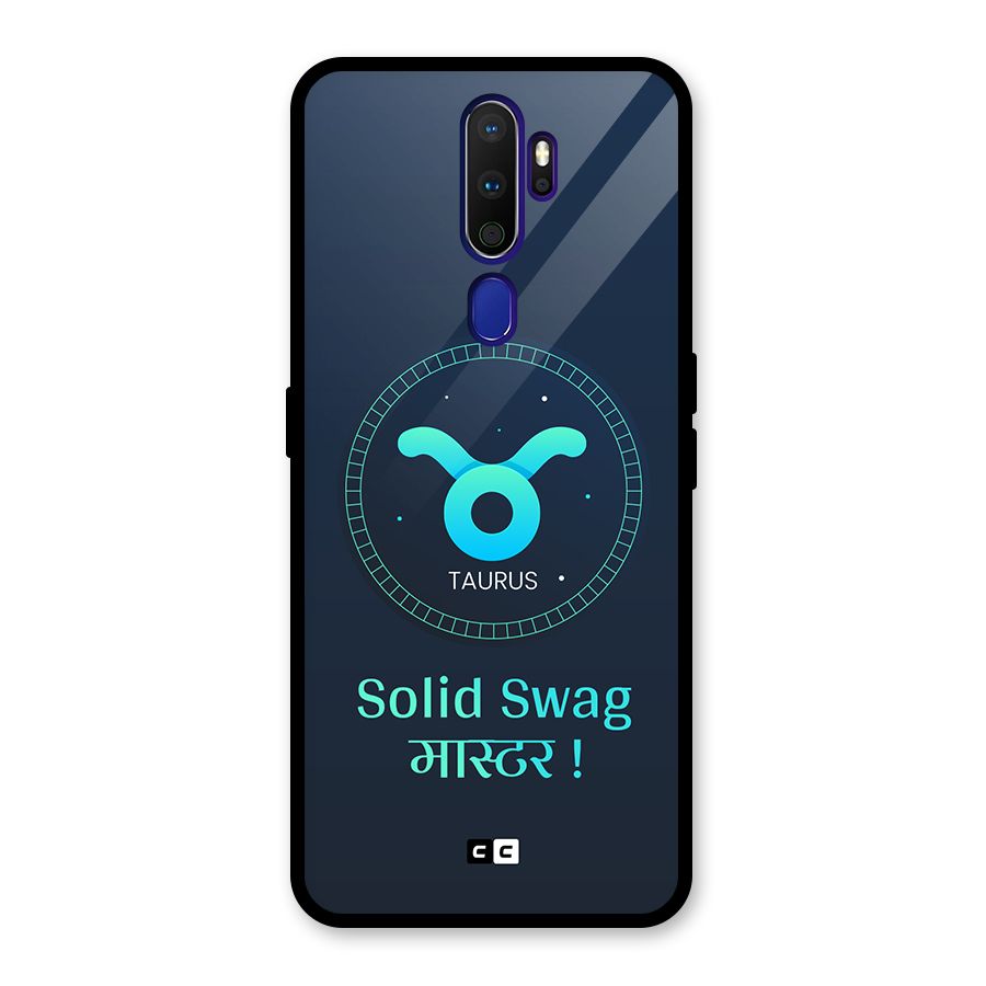 Solid Tauras Glass Back Case for Oppo A9 (2020)