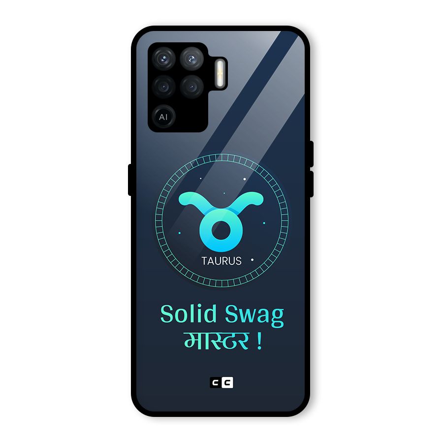 Solid Tauras Glass Back Case for Oppo F19 Pro