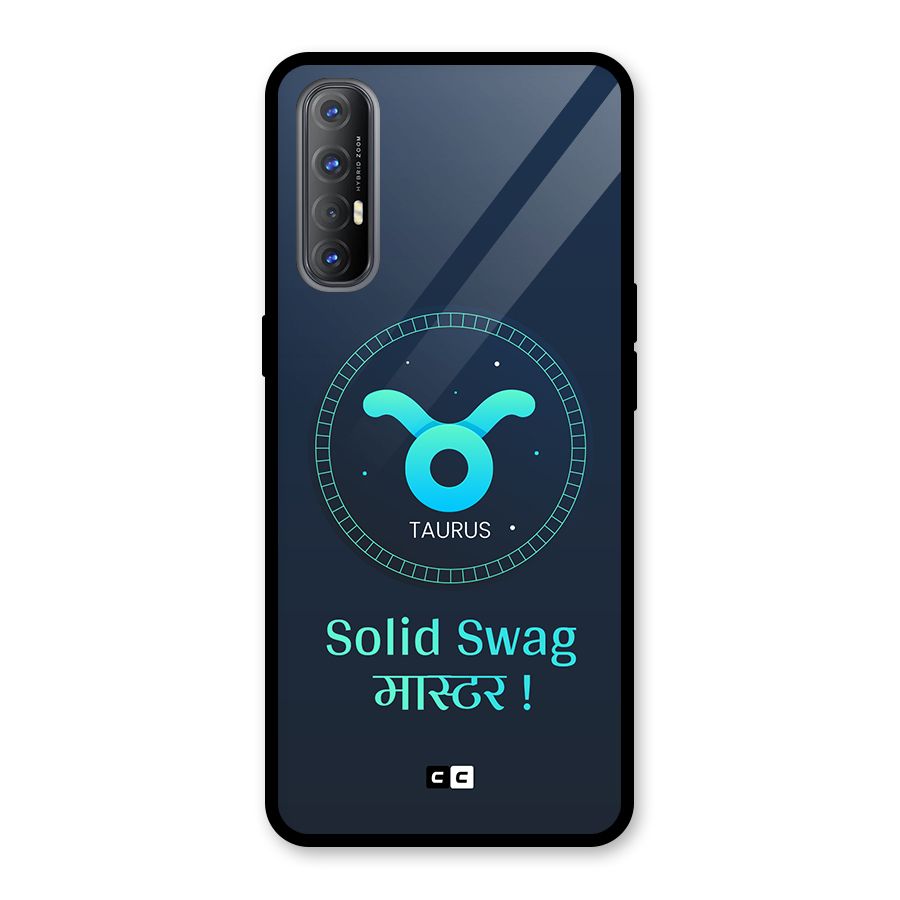 Solid Tauras Glass Back Case for Oppo Reno3 Pro