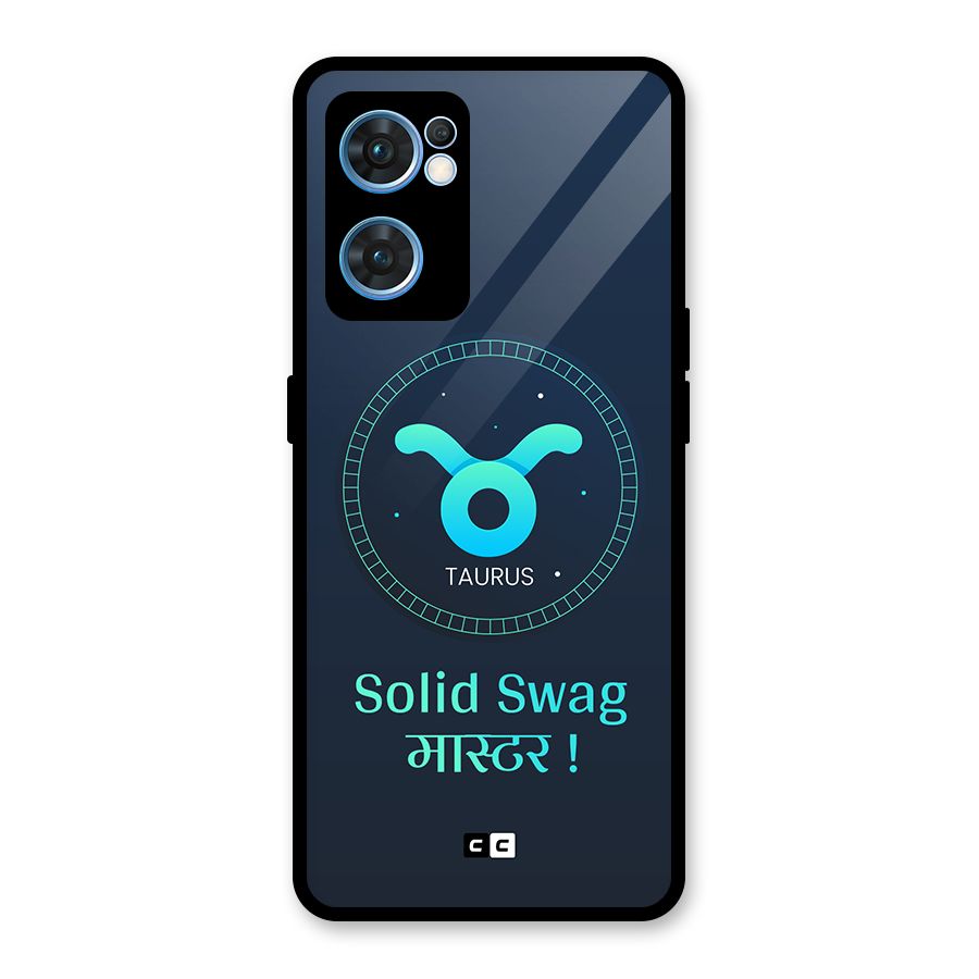 Solid Tauras Glass Back Case for Oppo Reno7 5G