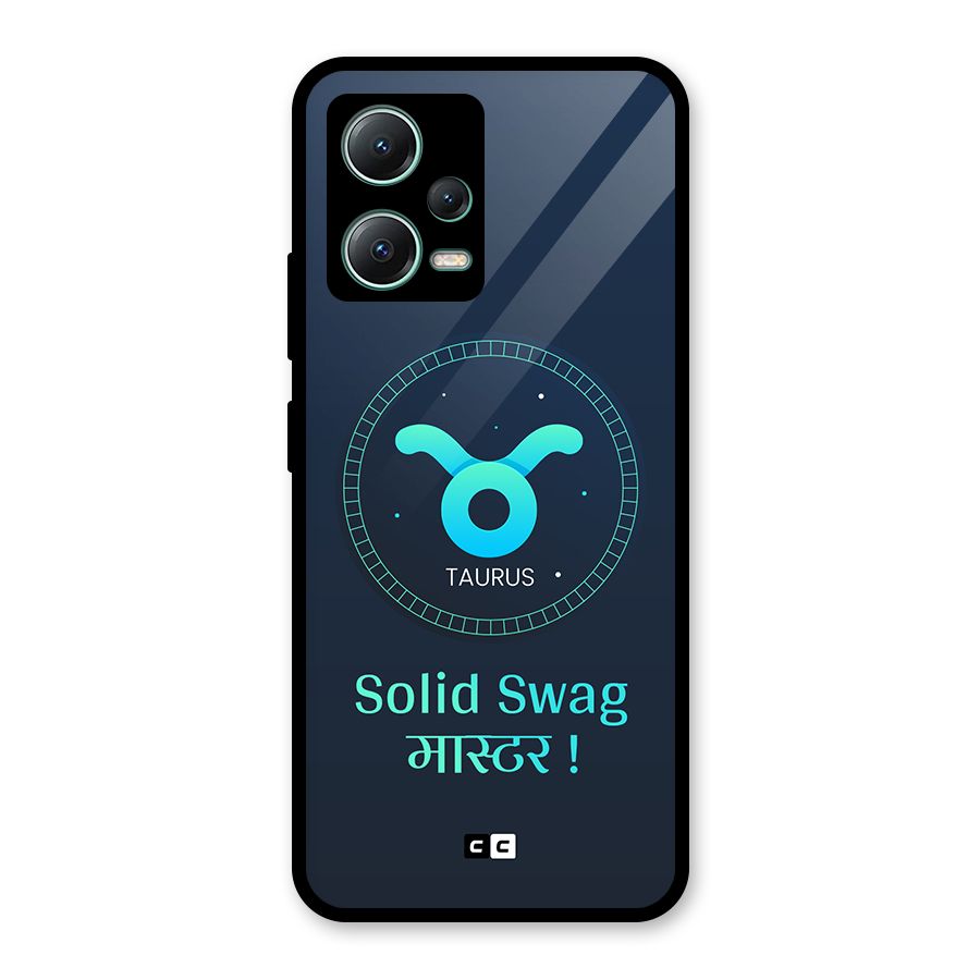 Solid Tauras Glass Back Case for Poco X5