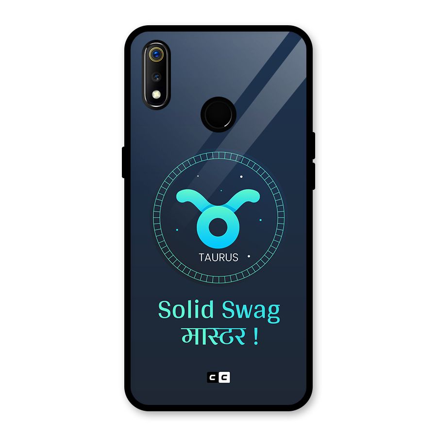 Solid Tauras Glass Back Case for Realme 3i