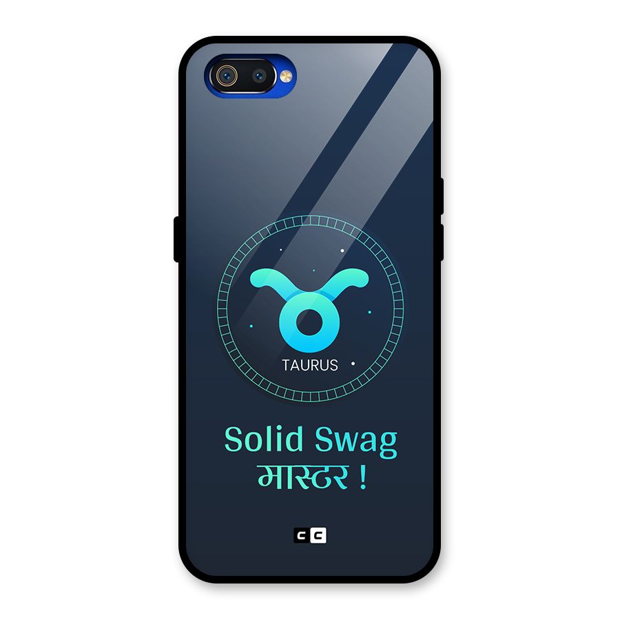 Solid Tauras Glass Back Case for Realme C2
