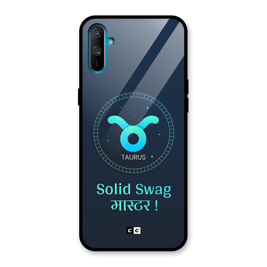 Solid Tauras Glass Back Case for Realme C3