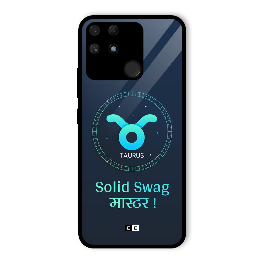 Solid Tauras Glass Back Case for Realme Narzo 50A