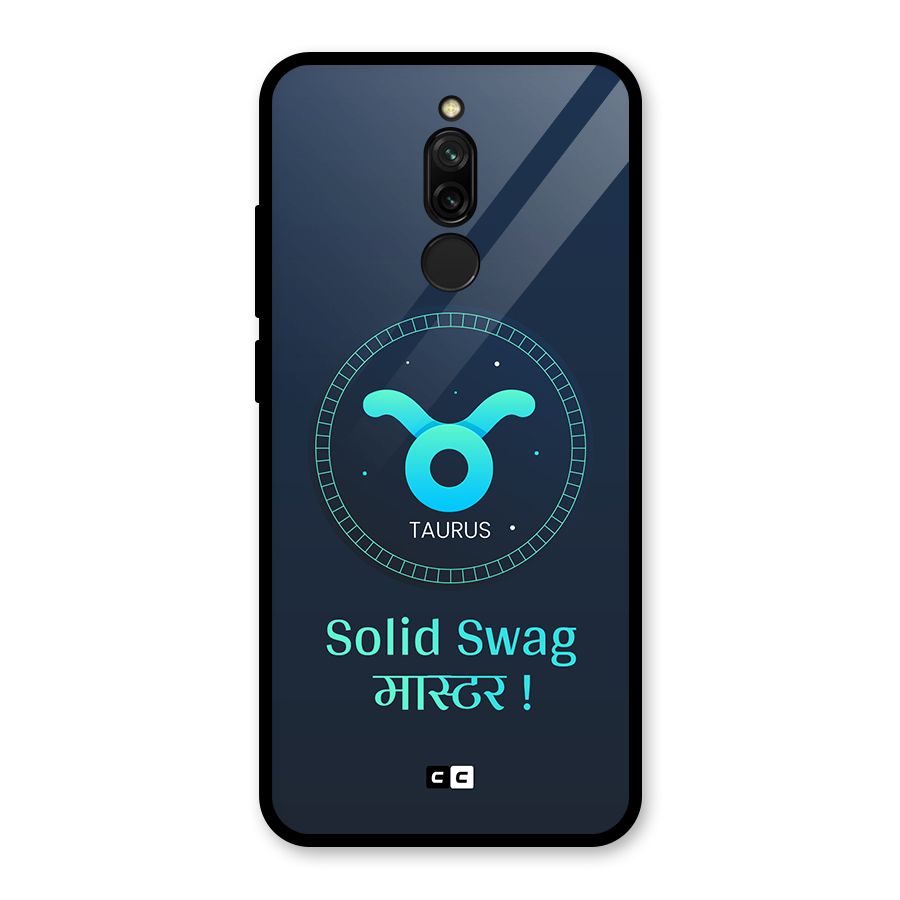 Solid Tauras Glass Back Case for Redmi 8