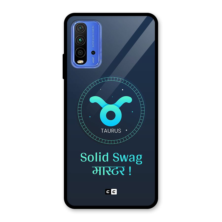 Solid Tauras Glass Back Case for Redmi 9 Power