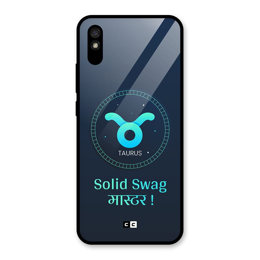 Solid Tauras Glass Back Case for Redmi 9i