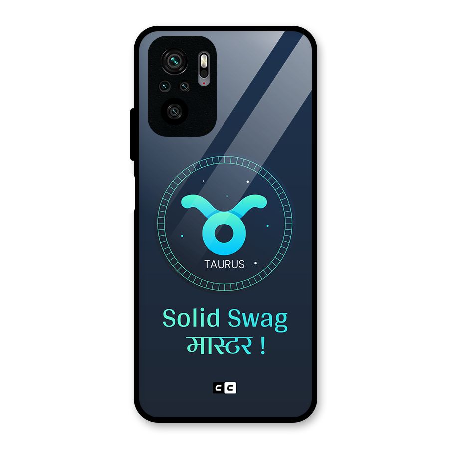Solid Tauras Glass Back Case for Redmi Note 10S