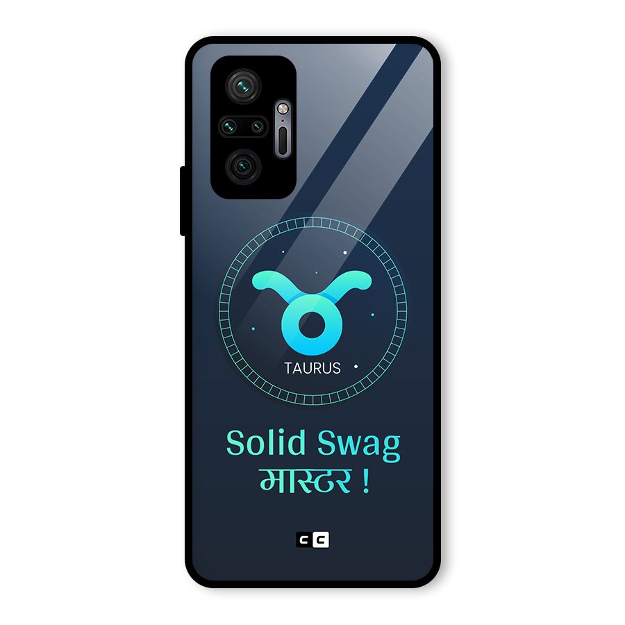 Solid Tauras Glass Back Case for Redmi Note 10 Pro Max