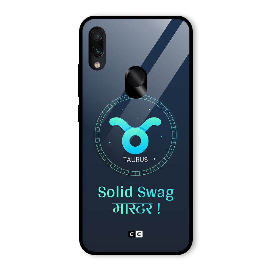 Solid Tauras Glass Back Case for Redmi Note 7 Pro