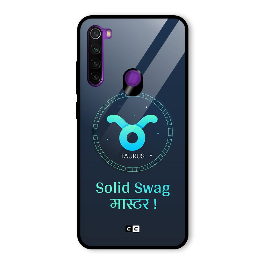 Solid Tauras Glass Back Case for Redmi Note 8