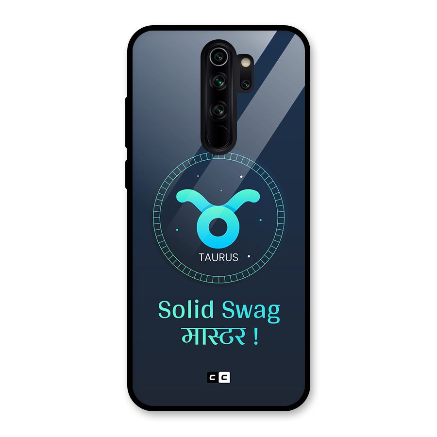 Solid Tauras Glass Back Case for Redmi Note 8 Pro