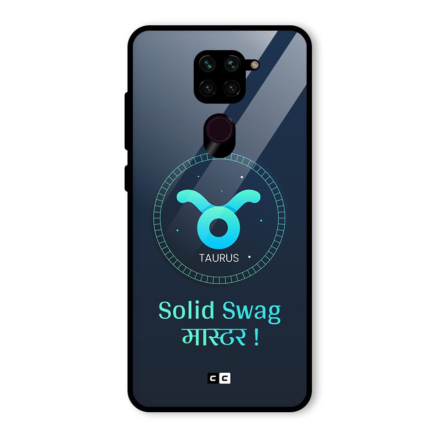 Solid Tauras Glass Back Case for Redmi Note 9