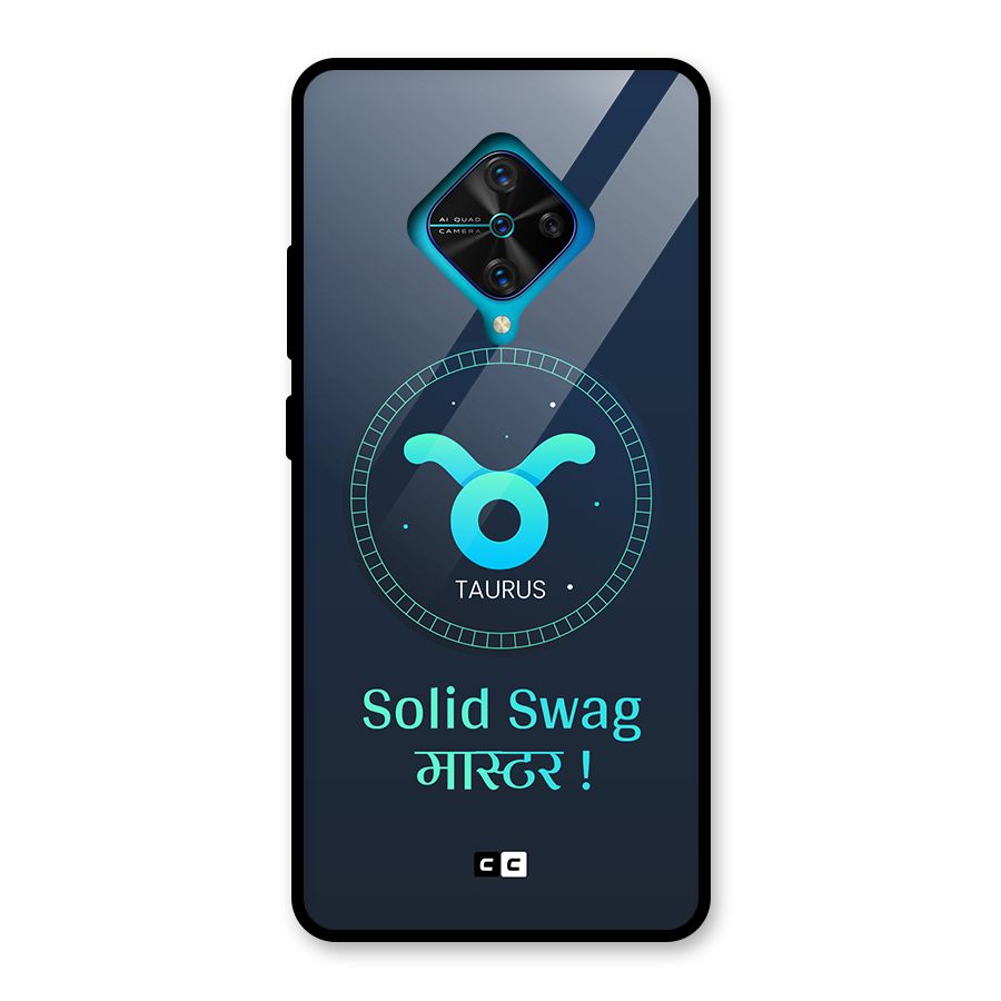 Solid Tauras Glass Back Case for Vivo S1 Pro
