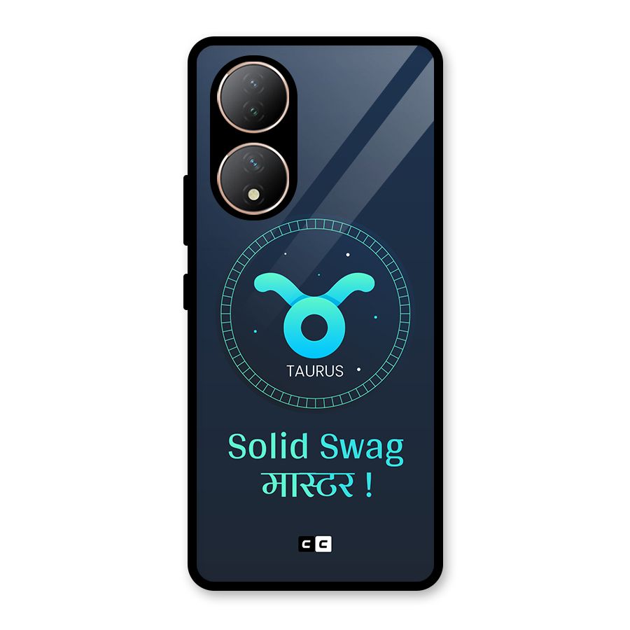 Solid Tauras Glass Back Case for Vivo T2