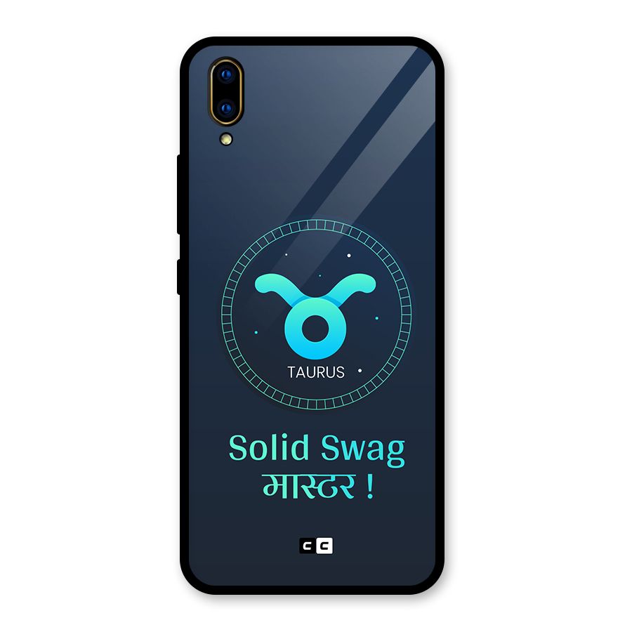 Solid Tauras Glass Back Case for Vivo V11 Pro
