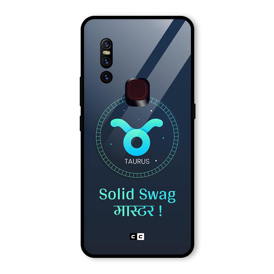 Solid Tauras Glass Back Case for Vivo V15