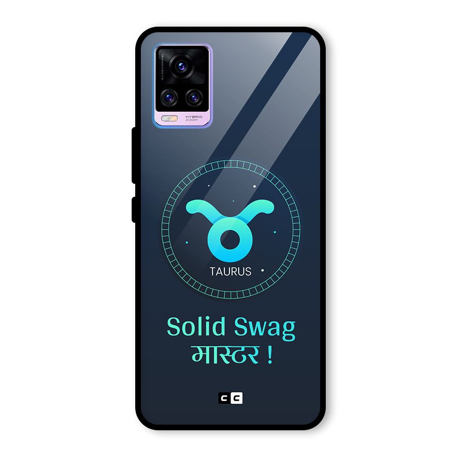 Solid Tauras Glass Back Case for Vivo V20 Pro