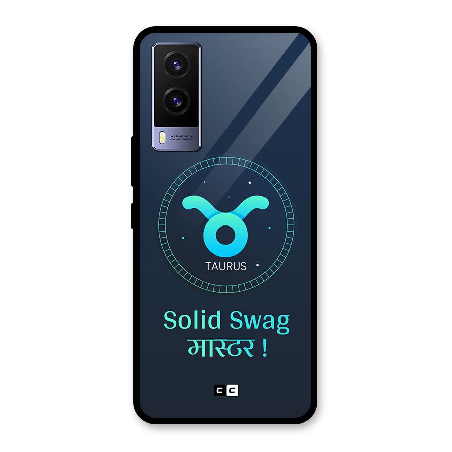 Solid Tauras Glass Back Case for Vivo V21e 5G