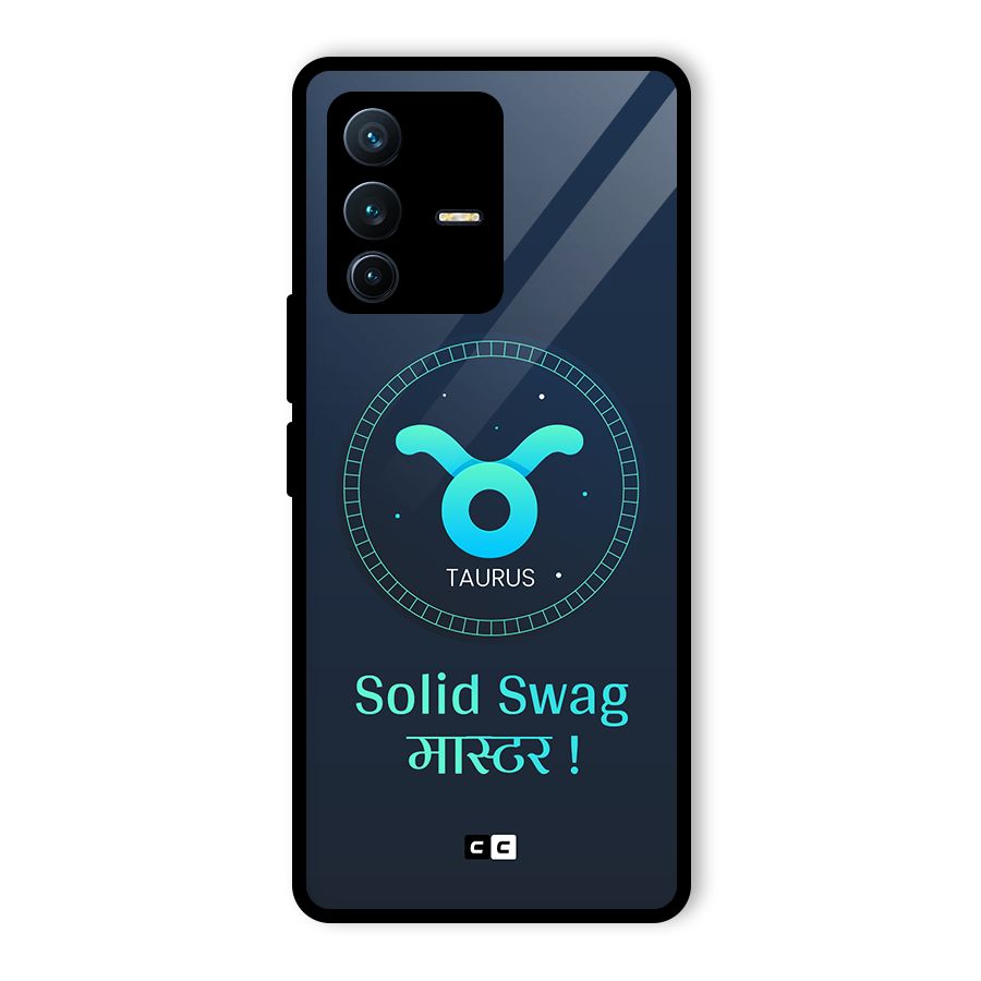 Solid Tauras Glass Back Case for Vivo V23 Pro