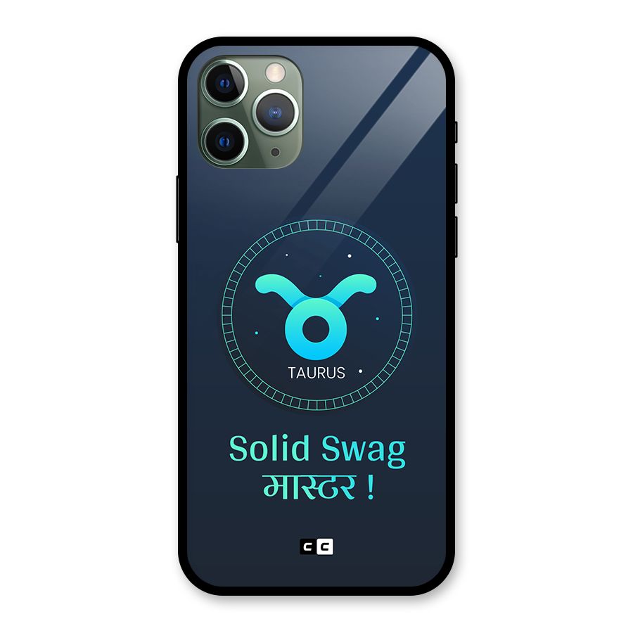 Solid Tauras Glass Back Case for iPhone 11 Pro
